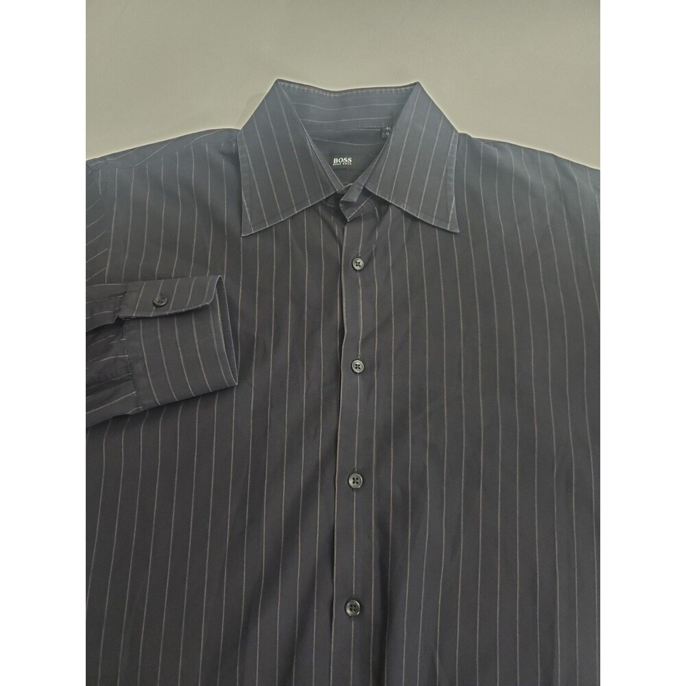 Boss Hugo Biss Men's Long Sleeve Button Up Dress Shirt, 16